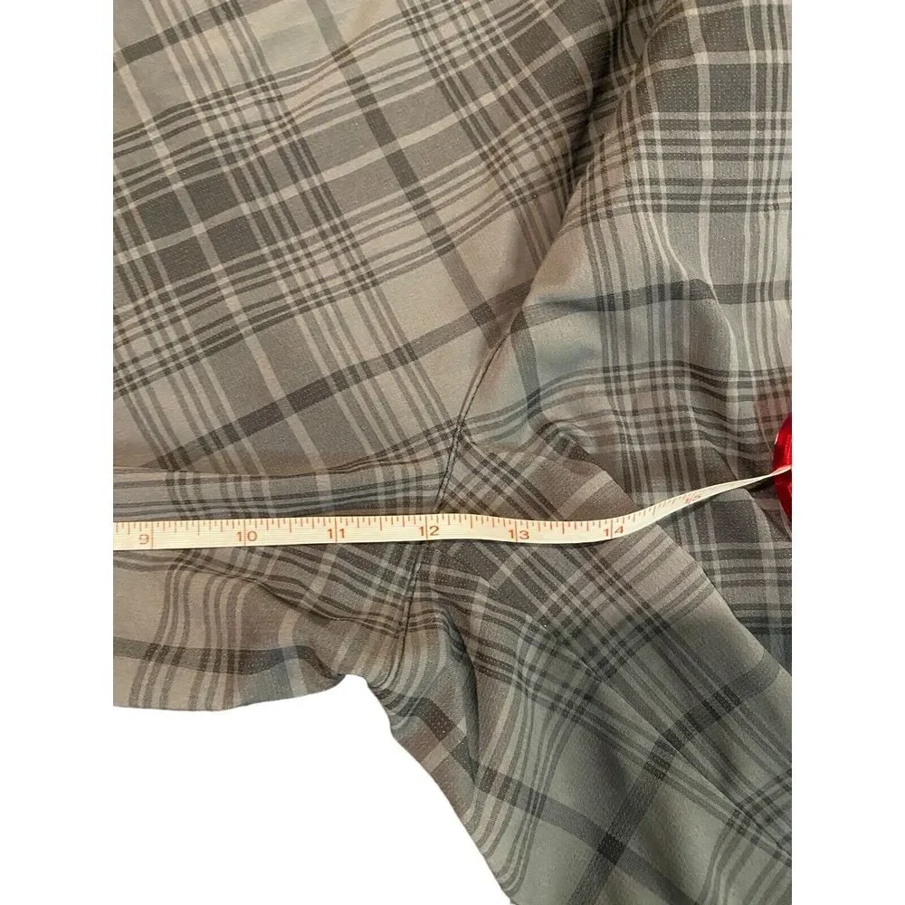Nike Golf Dri-Fit Tour Performance Gray‎ Plaid Sport Bermuda Shorts Size 36